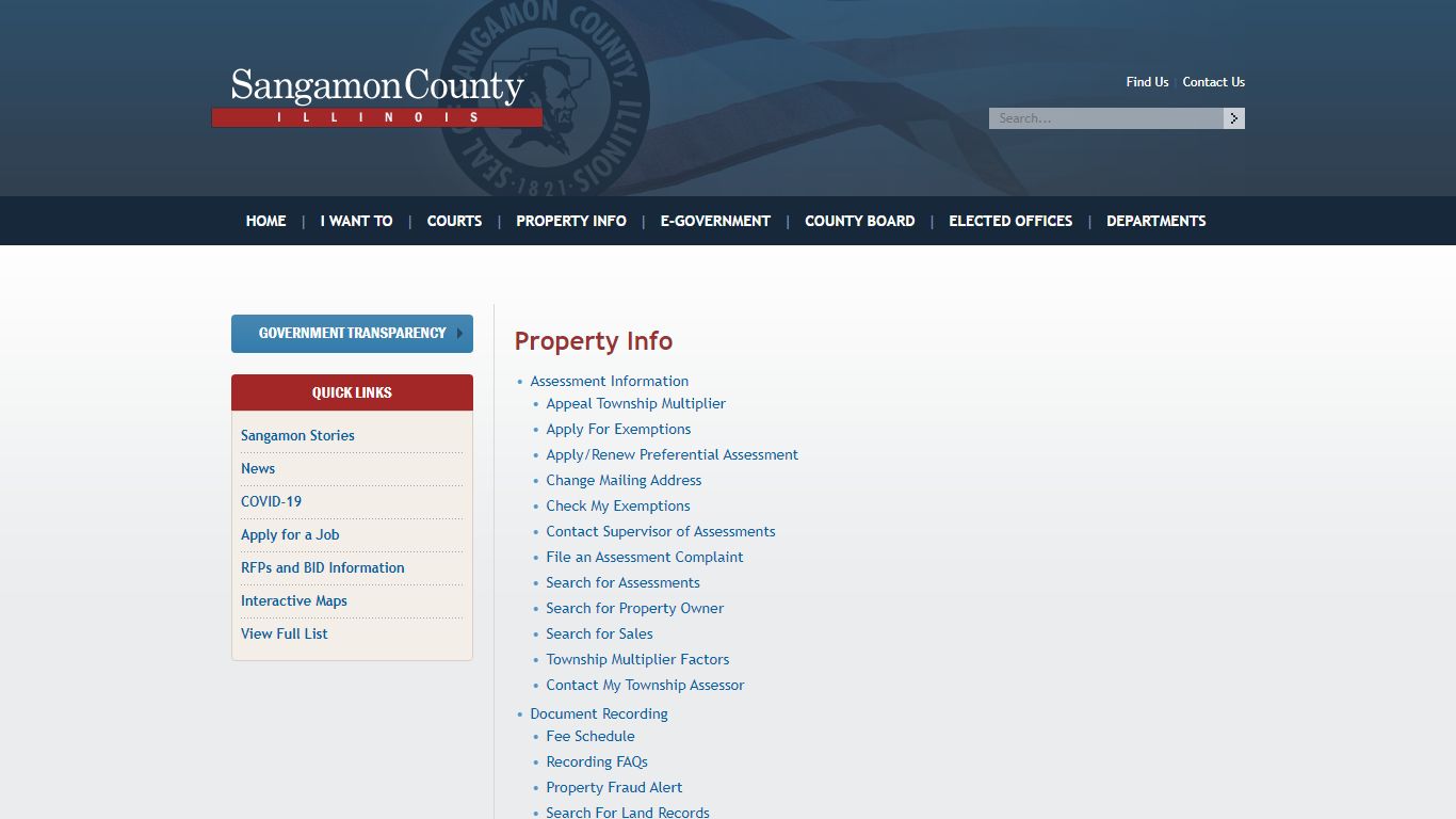 Sangamon County > Property Info